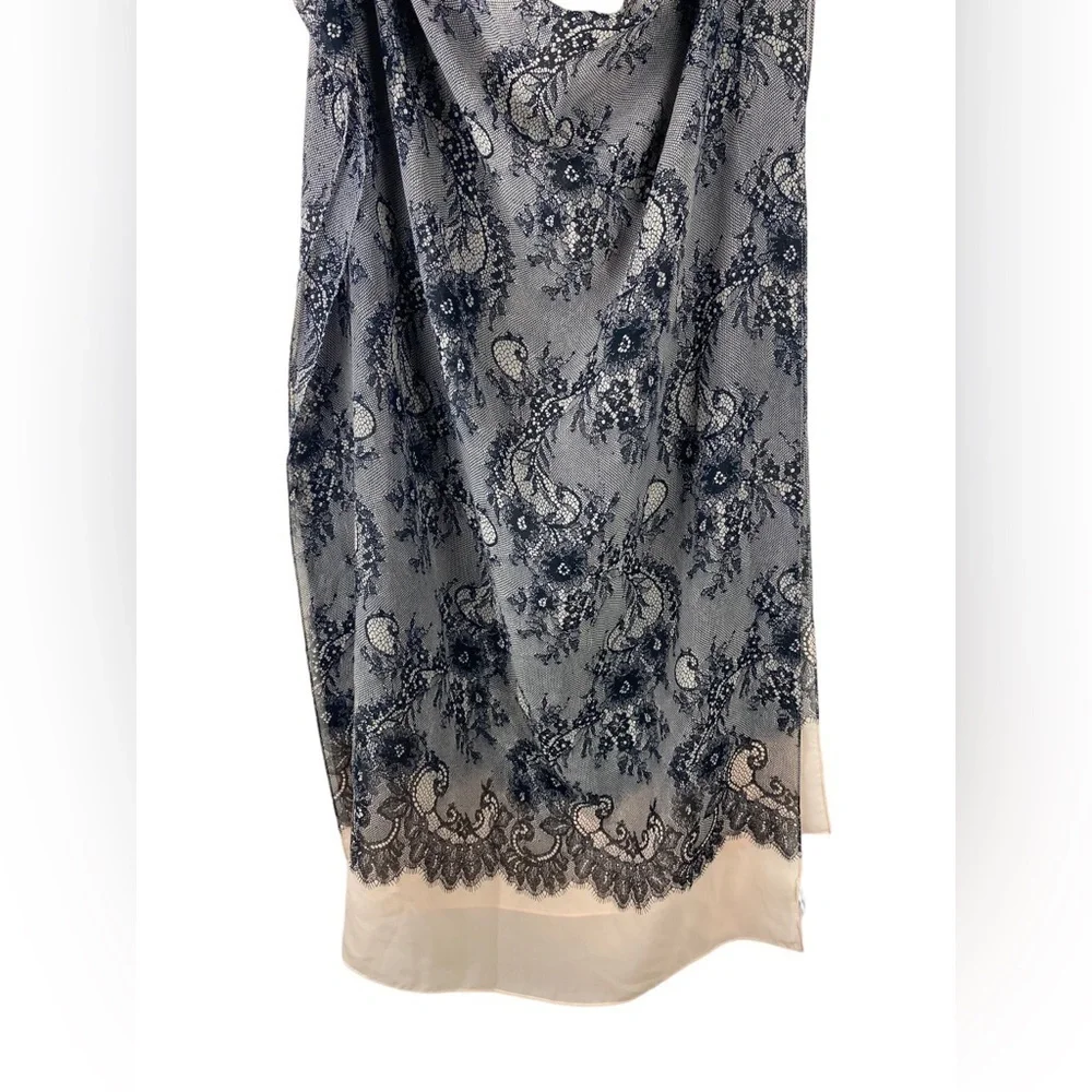 Calvin Klein nude blush and black delicate summer spring scarf shawl